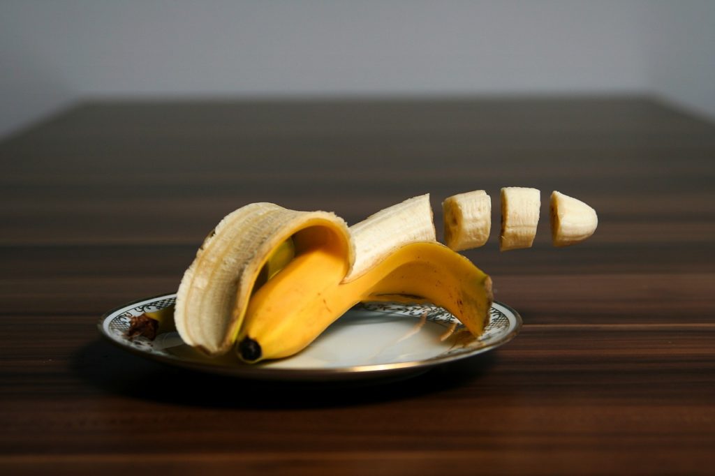 zerschnittene Banane